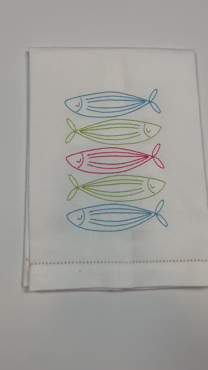 Summer Fish Hand Towel, Beach Themed Hand Towel gift,