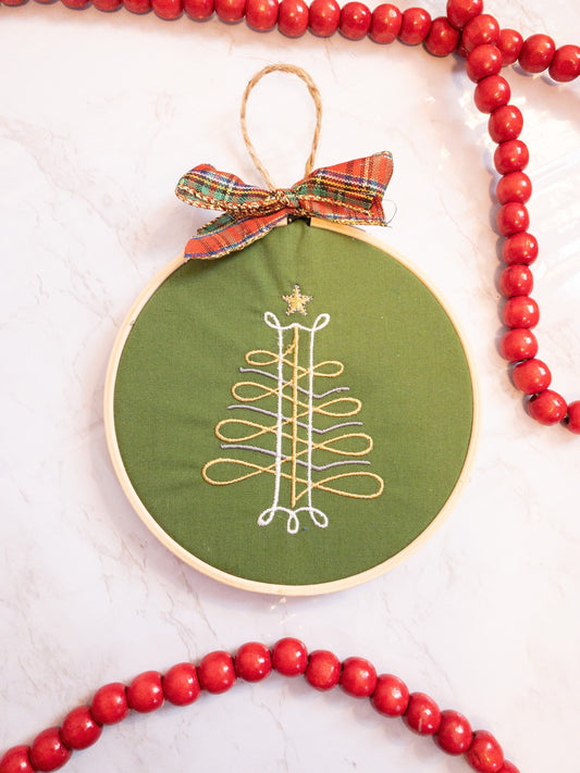 Embroidered Christmas Tree Christmas Ornaments