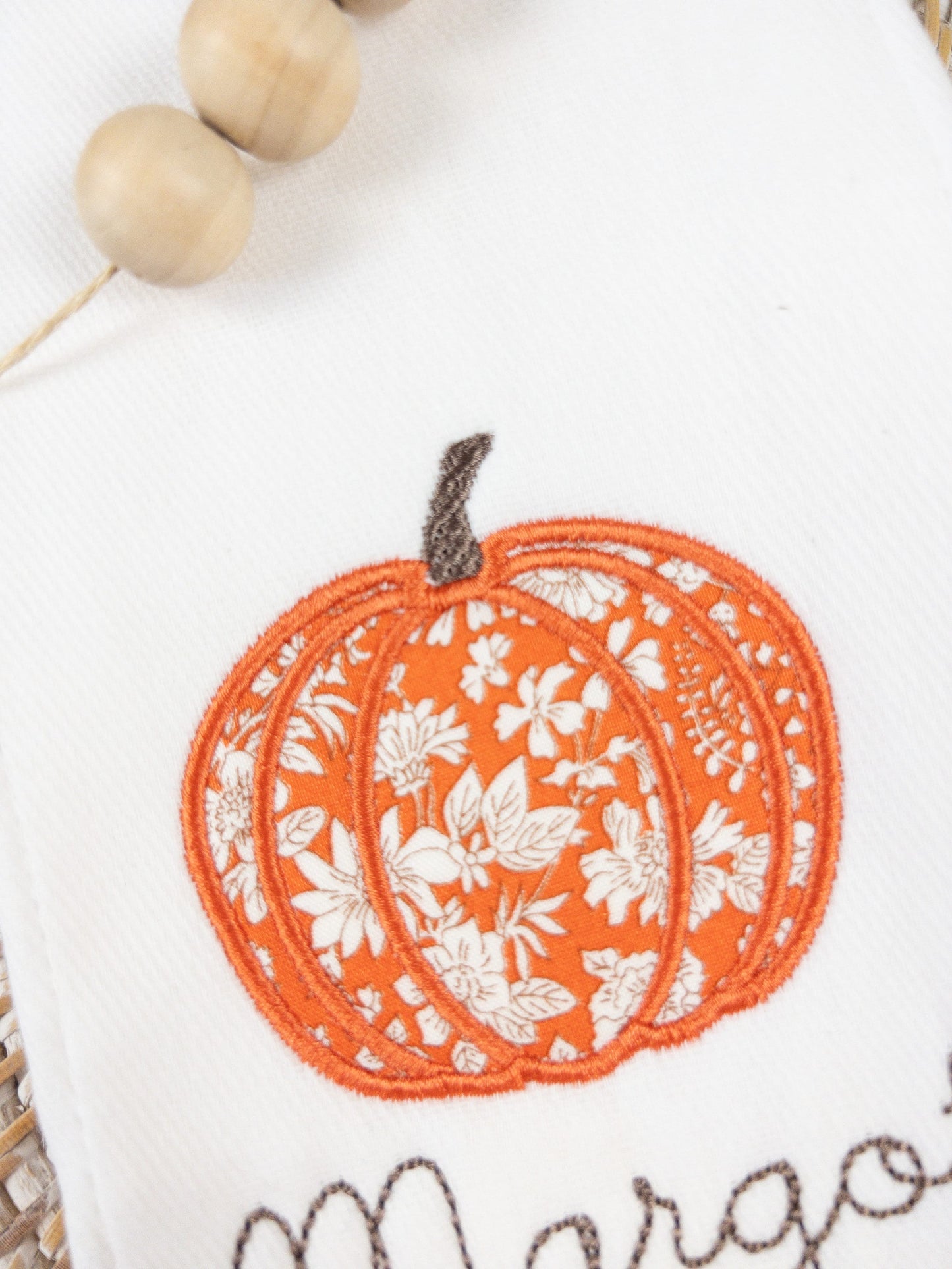 Personalized Pumpkin Burp Cloth, Fall Burp Cloth, Pumpkin Applique Burp Cloth